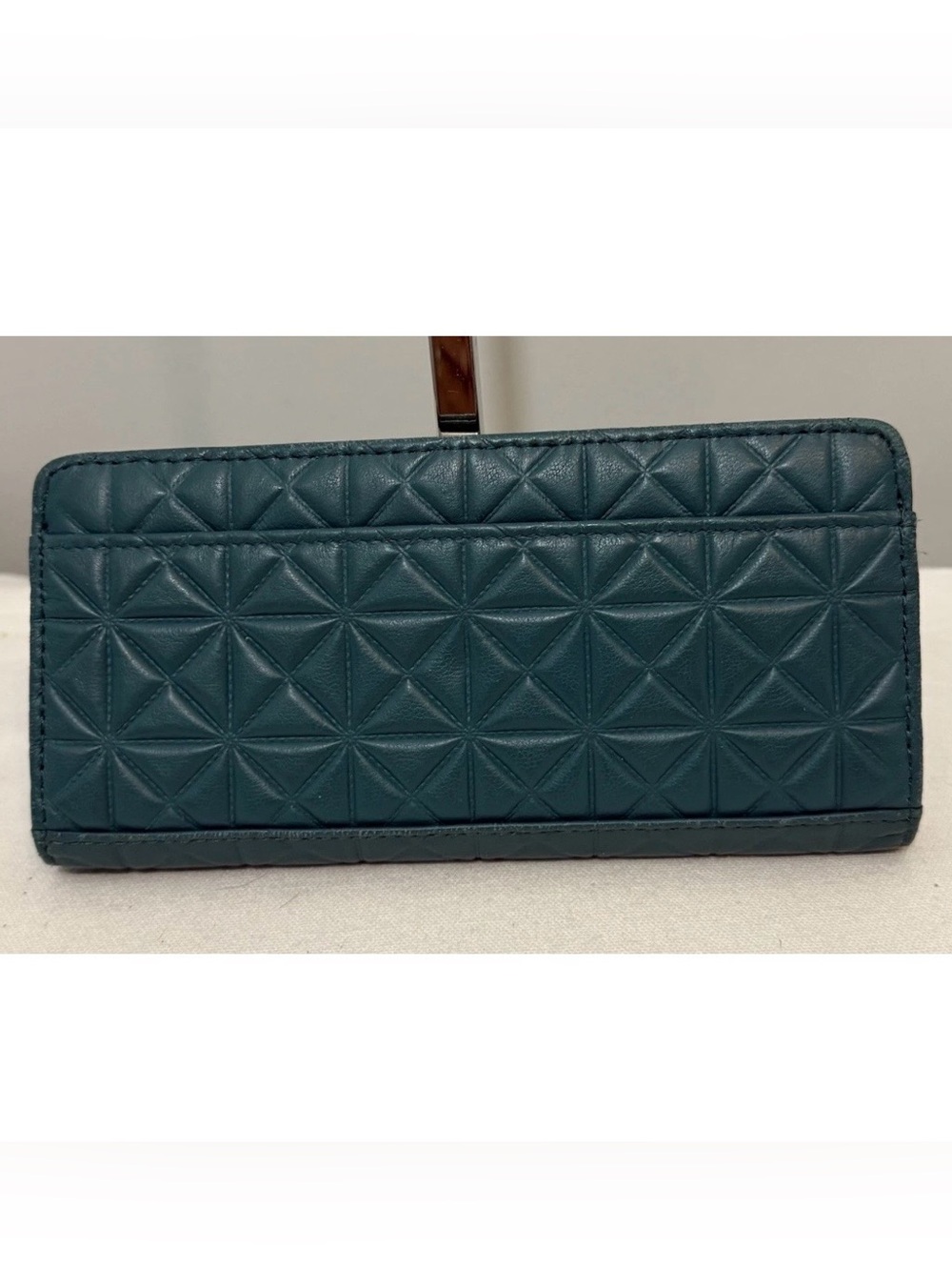 Safe Keeper RFID Wallet Teal Quilted Genuine Leather - Picture 3 of 15